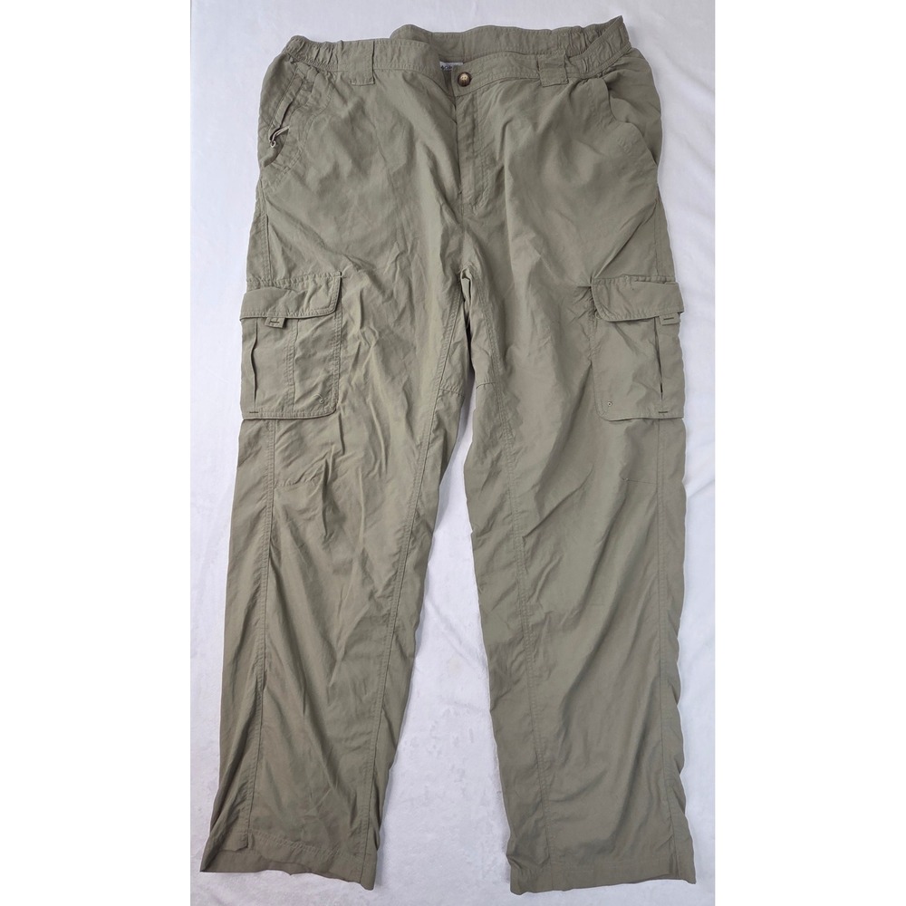 Columbia Cargo Pants Mens XL Green Excellent Titanium Hiking Outdoor‎ TM8285